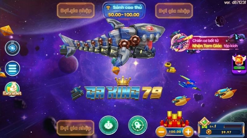 Giao diện game Bắn Cá Vũ Trụ GAKING79 đồ họa 3D