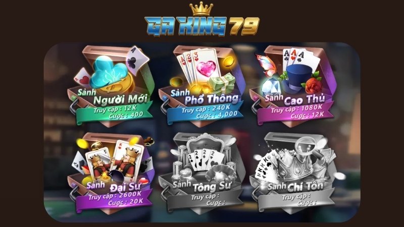 Hệ thống bàn chơi đa dạng giúp bạn dễ dàng tìm được đối thủ xứng tầm.