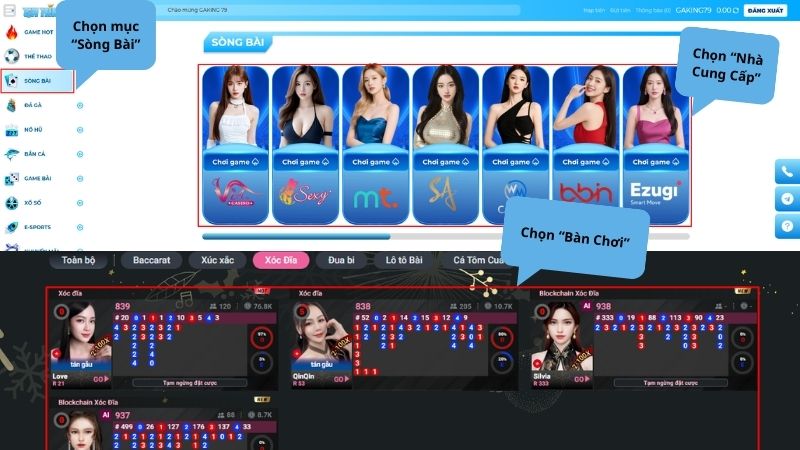 Khởi động trò chơi Xóc Đĩa