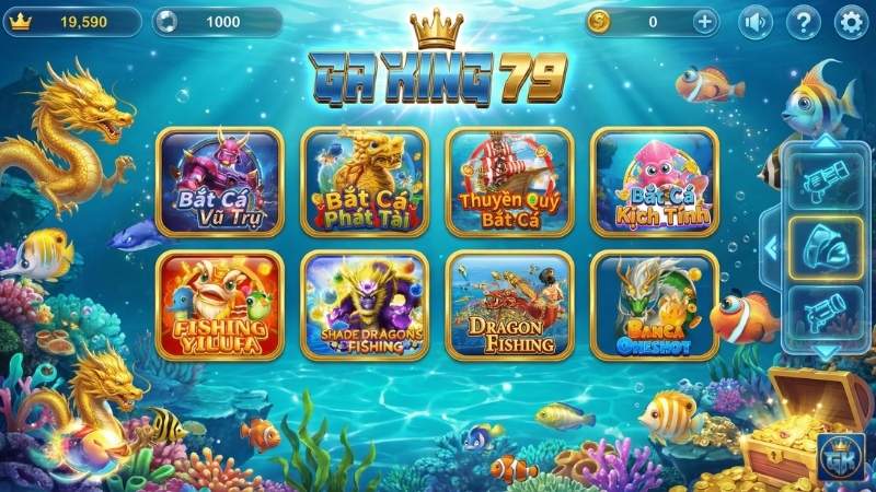 Sảnh game bắn cá đổi thưởng GAKING79