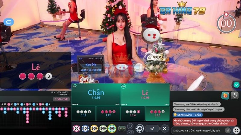 Sảnh Xóc Đĩa Online Live Casino tại GAKING79 với công nghệ LiveStream sắc nét.
